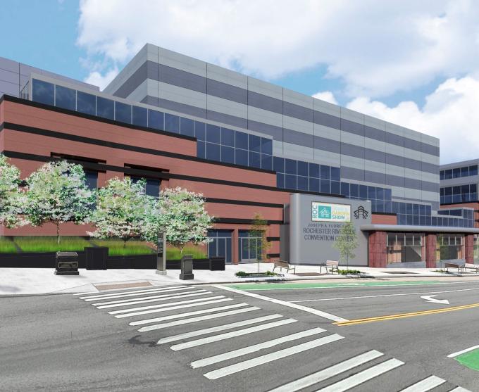 Artist rendering of upgrades at the Convention Center.