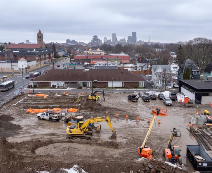 Photo of new ESL branch being built in Bull's Head neighborhood.