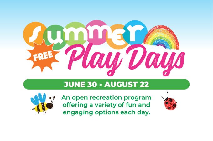 Homepage graphic for 2025 Summer Play Days.
